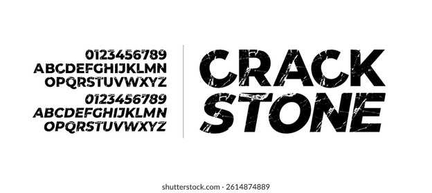 Crack Stone Bold Grunge Font � Distressed Urban Display Typeface EPS