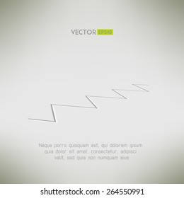 Crack in a surface in perspective. Vector illustration