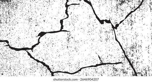 Textura de la grieta, textura del grunge, fondo de la angustia, textura áspera, textura sucia, hormigón agrietado de la pared del blanco y negro para el fondo
