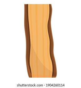 Icono de tabla de árbol de crack. Caricatura del icono del vector de la tabla de árbol crack para el diseño web aislado en fondo blanco