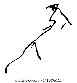 crack, vector hand draw sketch doodle, isolated on white
