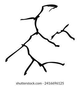 Riss, Vektorgrafik-Skizze-Doodle einzeln auf Weiß
