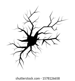 Crack vector on white background