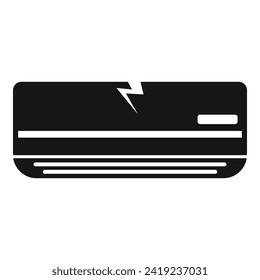 Cracked air conditioner icon simple vector. Filter clean. Broken pump system