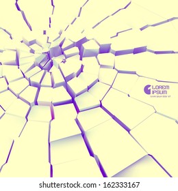 Fondo roto. Ilustración vectorial. 