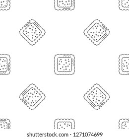 Cracked biscuit icon. Outline illustration of cracked biscuit vector icon for web design isolated on white background