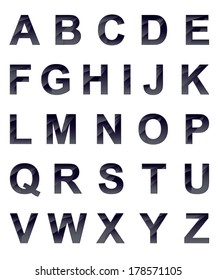 Cracked black letters. Vector illustration.