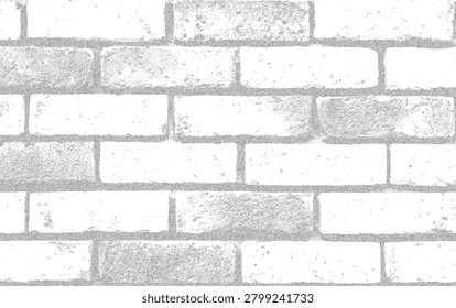 Cracked brick wall pattern with dotted grain structure and abstract fracture lines. Vector illustration.