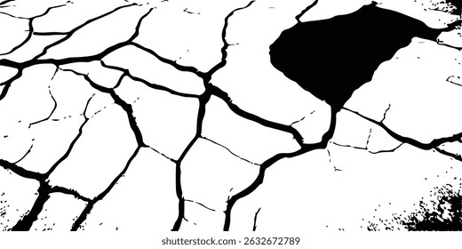 
Cracked and Broken Earthquake Surface Vector Overlays with Distressed Wall, Floor, and Ground Textures in Black, White, and Grey, Representing the Aftermath of Earthquake Damage.
