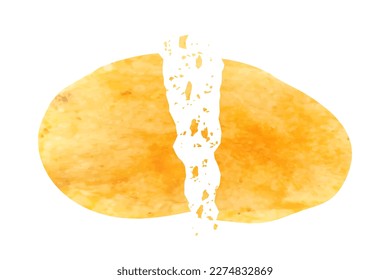 Patatas fritas rotas y rotas con migajas. Fragmentos realistas de chiringuito vectorial crujiente separados en dos partes. Aislada comida basura tridimensional crujiente machacada, deliciosa comida crujiente vegetal, comida rápida