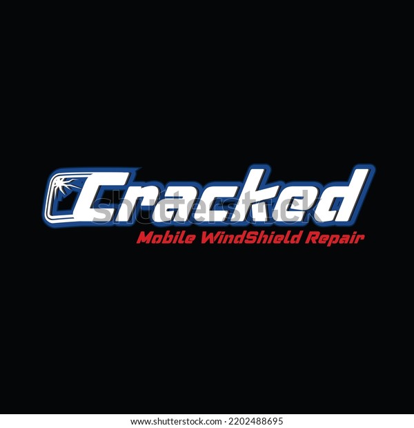 Cracked Car windshield\
Repair logo design