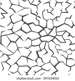 Cracked clay ground - seamless pattern