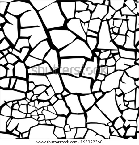Cracked clay ground - seamless pattern