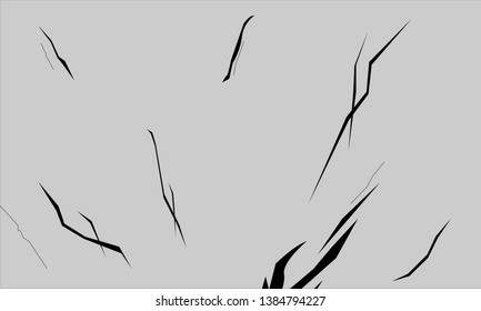 Cracked concrete wall background vector illustration