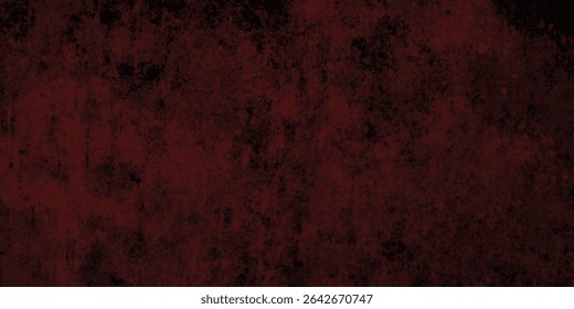 Cracked and Dirty Grunge Wall with Red and Black Color

