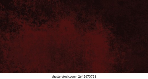 Cracked and Dirty Grunge Wall with Red and Black Color


