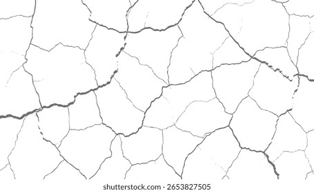 Cracked dry earth surface texture background. Seamless abstract broken soil pattern with natural fracture lines and organic separation effect.
