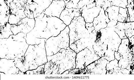 Cracked earth desert texture. Cracked earth, desert texture abstract vector background. Scratches on cracked earth, desert texture. Grunge cracked earth, concrete distressed overlay, desert texture
