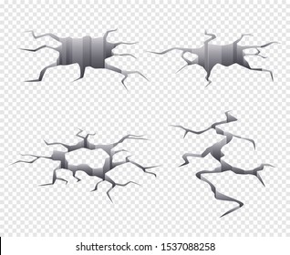 Cracked Earth. Dry And Dead Ground Damaged And Cracked Vector Realistic Template