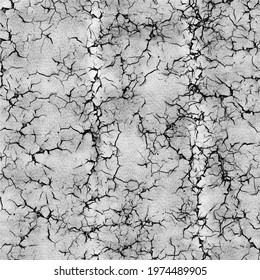cracked earth, old paint on cracked wall vector grunge pattern