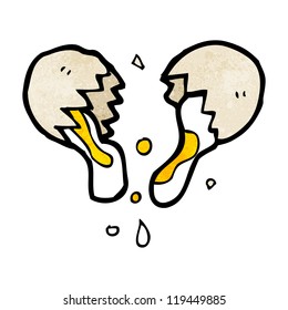 cracked egg cartoon
