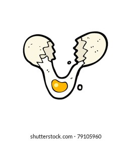 cracked egg cartoon