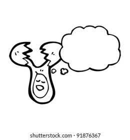 cracked egg cartoon