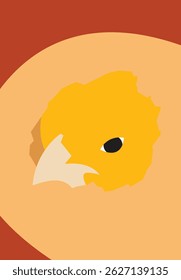 Cracked egg chicken art abstract design