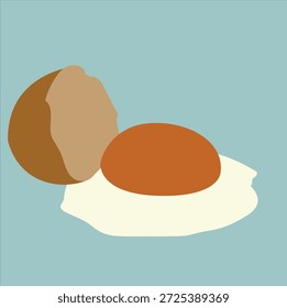 ovo rachado. Quebrando a ilustração de ovo cru