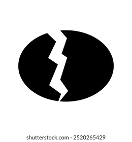 Cracked egg icon. Broken egg vector illustration for web and app..eps