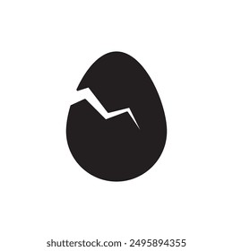 Cracked egg icon design, isolated on white background, vector illustration