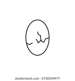 cracked egg icon illustration  element design