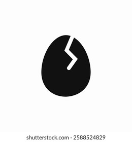 cracked egg icon sign vector