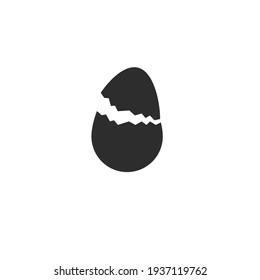 Cracked Egg Icon Vector Illustration Design Template Web
