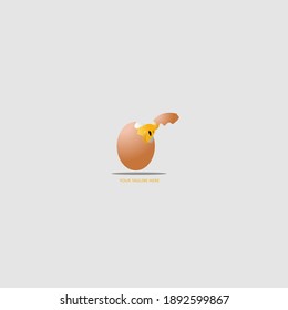 Cracked egg illustration flat design vector