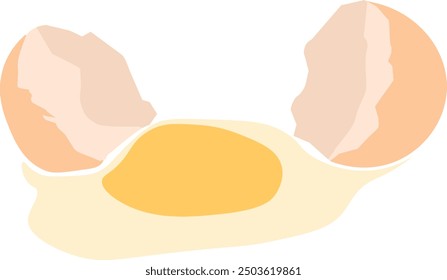 Cracked egg image Royalty vector