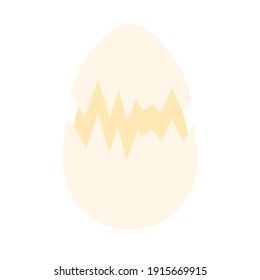 cracked egg on a white background vector illustration design
