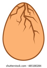 cracked egg vector illustration