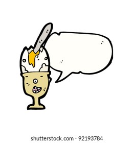 cracked eggcup cartoon character