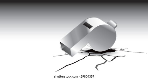 cracked floor with whistle