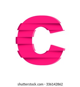 Cracked font, letter C