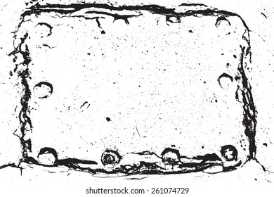 Cracked Frame overlay texture for your design. EPS10 vector.