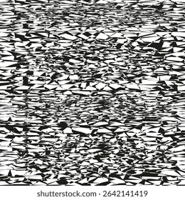 Cracked glass texture. Shattered surface shape. Abstract broken design. Chaotic mesh vector.