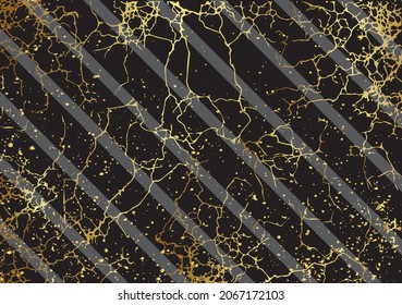 cracked gold color marble pattern