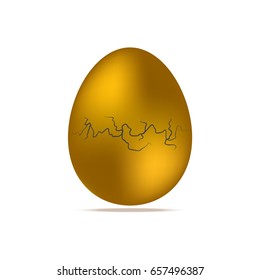 Cracked Golden Egg