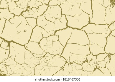 Cracked ground background. Vector illustration