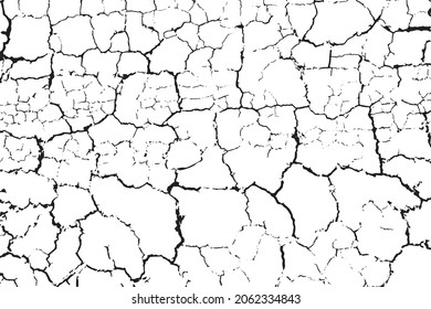 Masa agrietada. La tierra seca rompió la textura. Desierto de tierra agrietado después de la sequía. Fondo de grunge vectorial