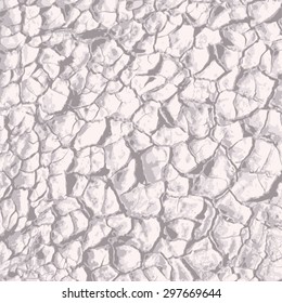 Cracked Ground Texture. Cracks on clay. Vector Background