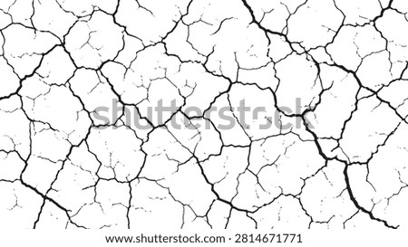 Cracked ground texture pattern vector collection dry earth clay mud desert soil crack network outline lines backdrop layout for disaster design, crack, ground, texture, pattern, dry, earth, desert, line