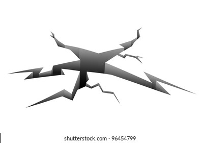 Cracked Ground. Vector Illustration.